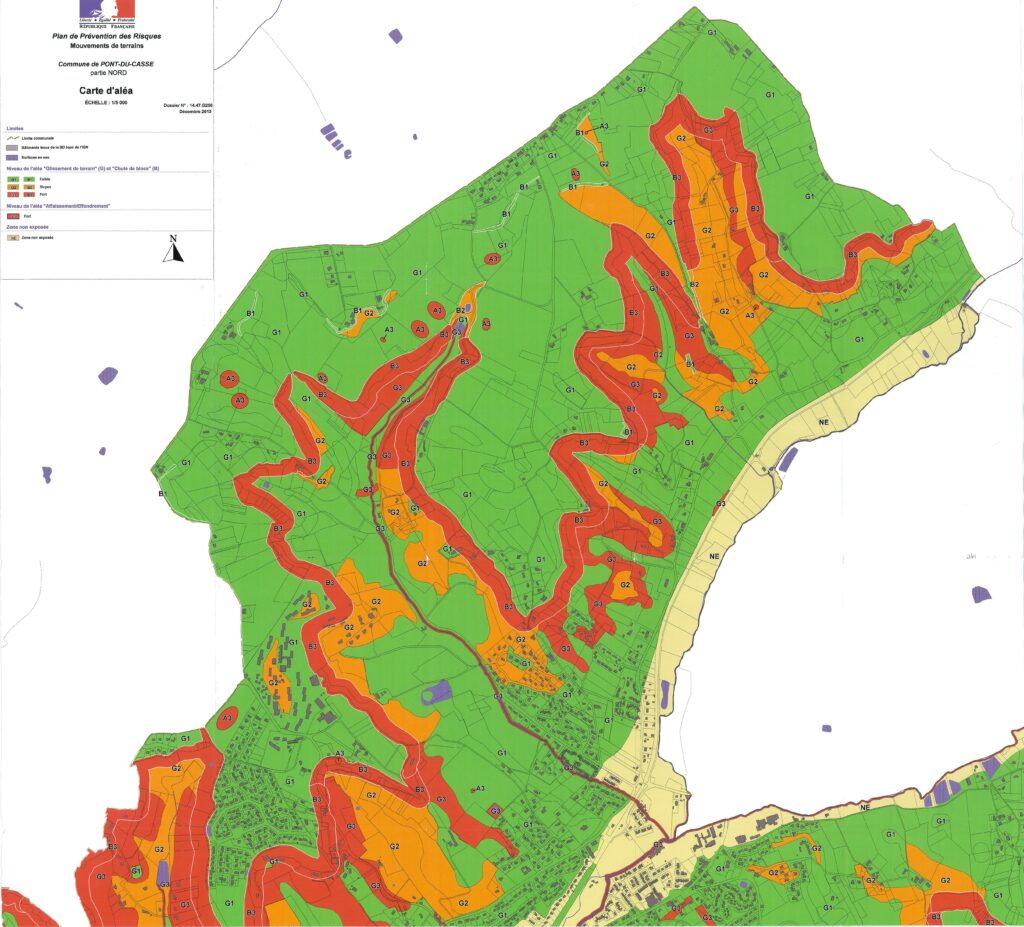 carte mouvement de terrain
