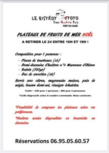 PLATEAUX FRUITS MER BISTROT TOTO