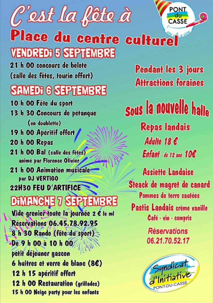 La fête annuelle autour du sport, les 5, 6 et 7 septembre