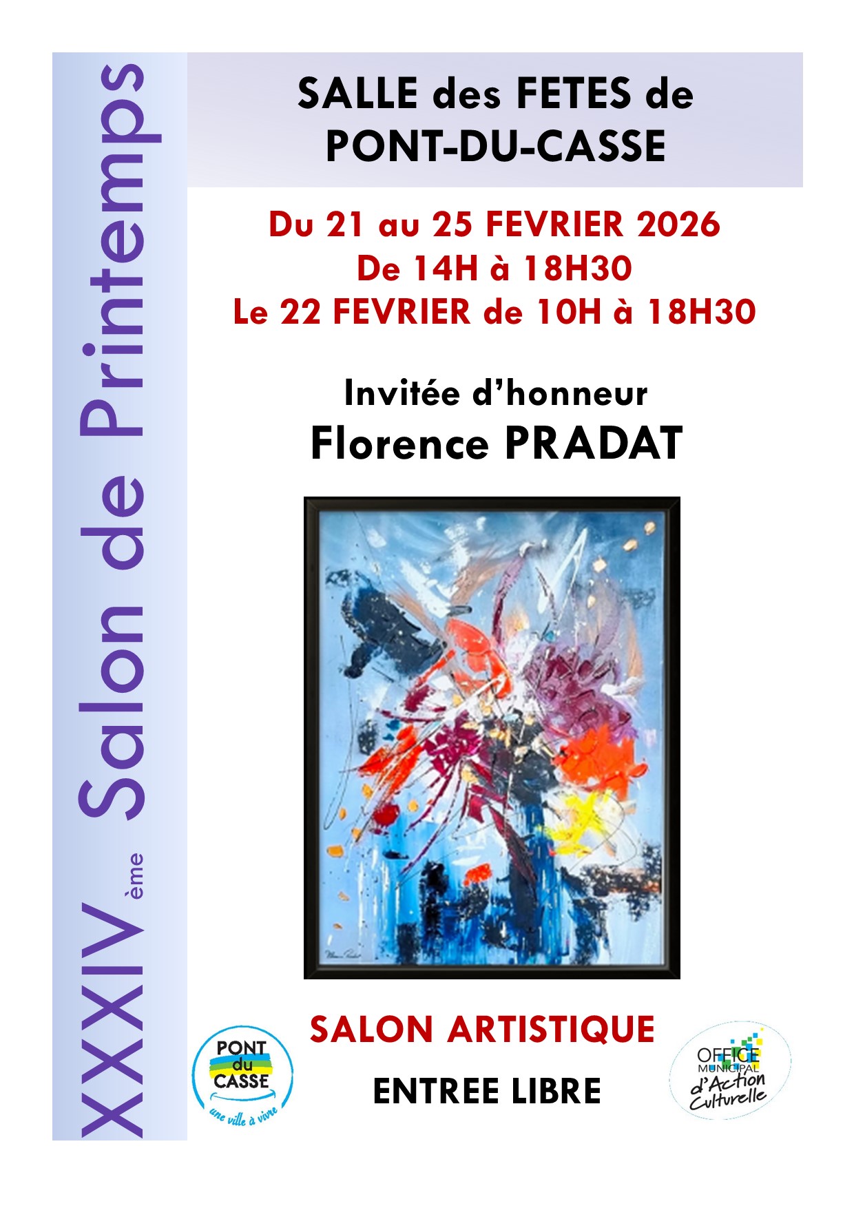 Affiche A4 PRADAT expo printemps 26